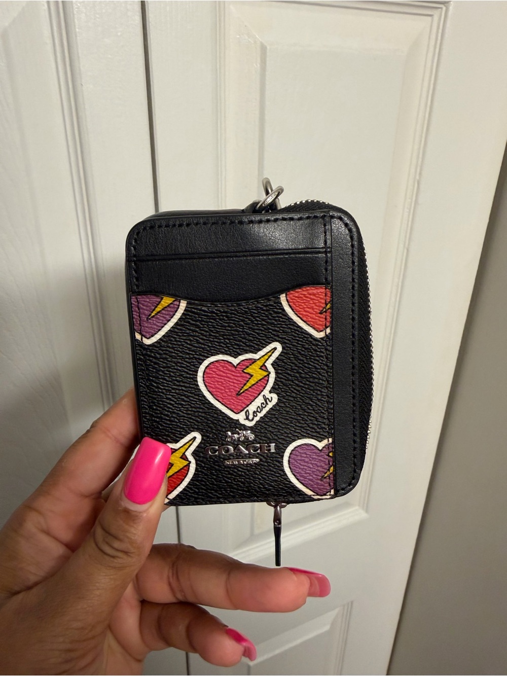 coach zip card case